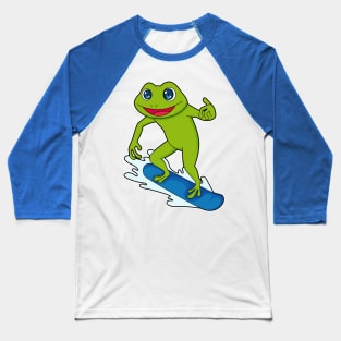 Frog Snowboarder Snowboard Baseball T-Shirt